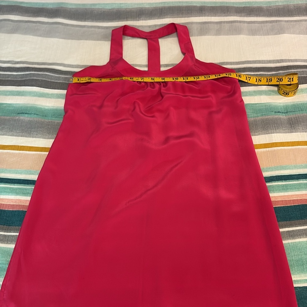 Elegant hot pink silk dress - Picture 3 of 9